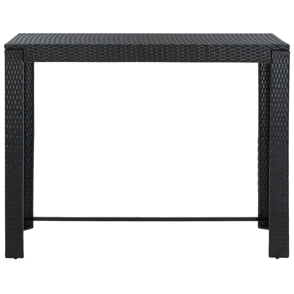 7-delige Tuinbarset met armleuningen poly rattan zwart is nu te koop bij PeponiXL, paradijselijk wonen!