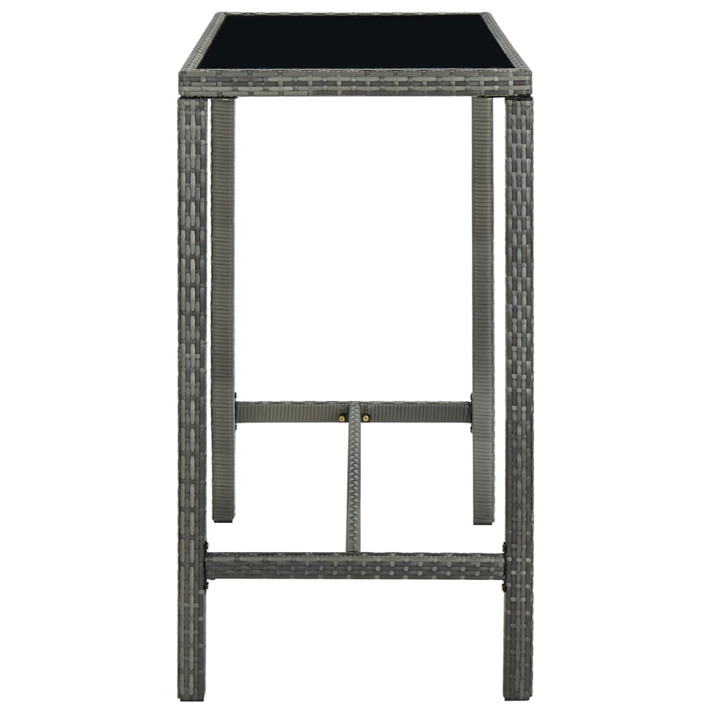 5-delige Tuinbarset met kussens poly rattan grijs is nu te koop bij PeponiXL, paradijselijk wonen!