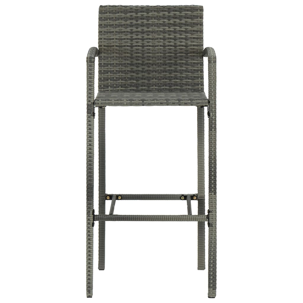 3-delige Tuinbarset poly rattan grijs is nu te koop bij PeponiXL, paradijselijk wonen!