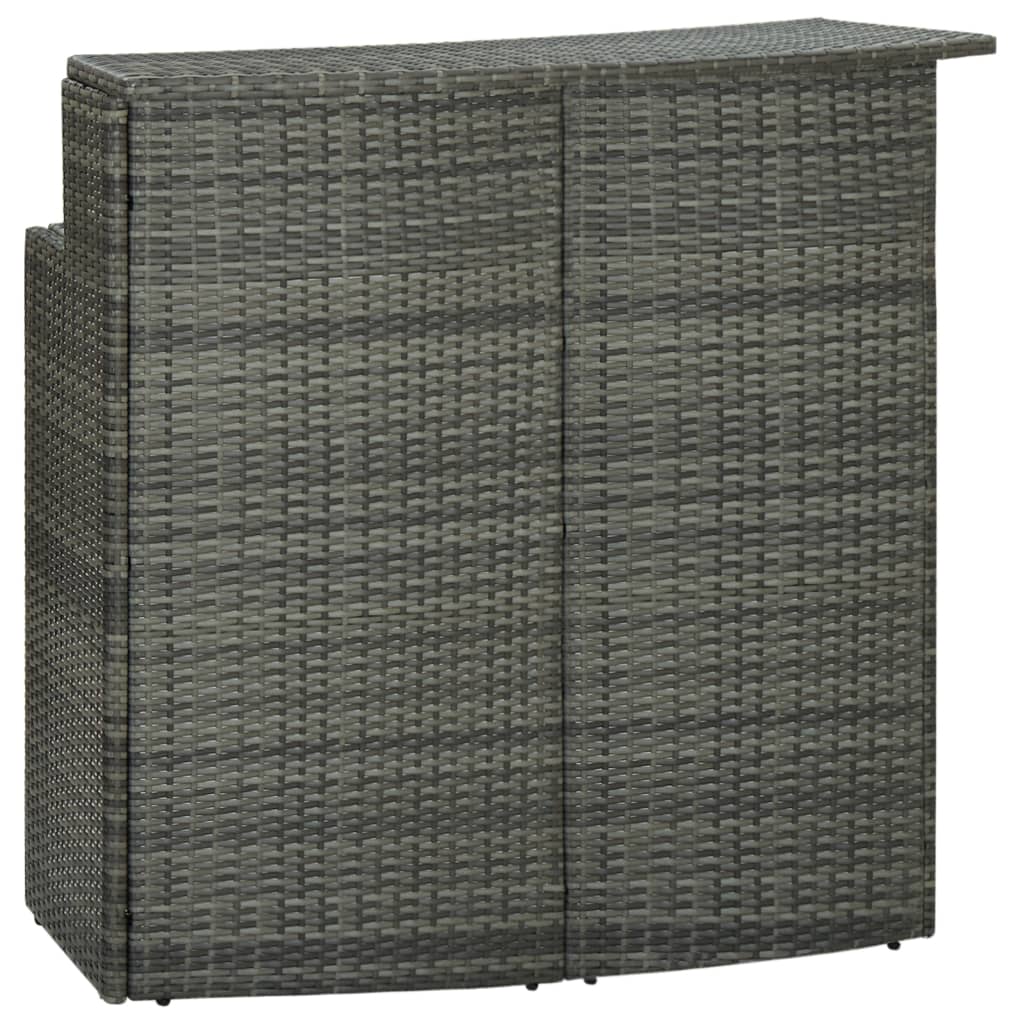 3-delige Tuinbarset met kussens grijs is nu te koop bij PeponiXL, paradijselijk wonen!
