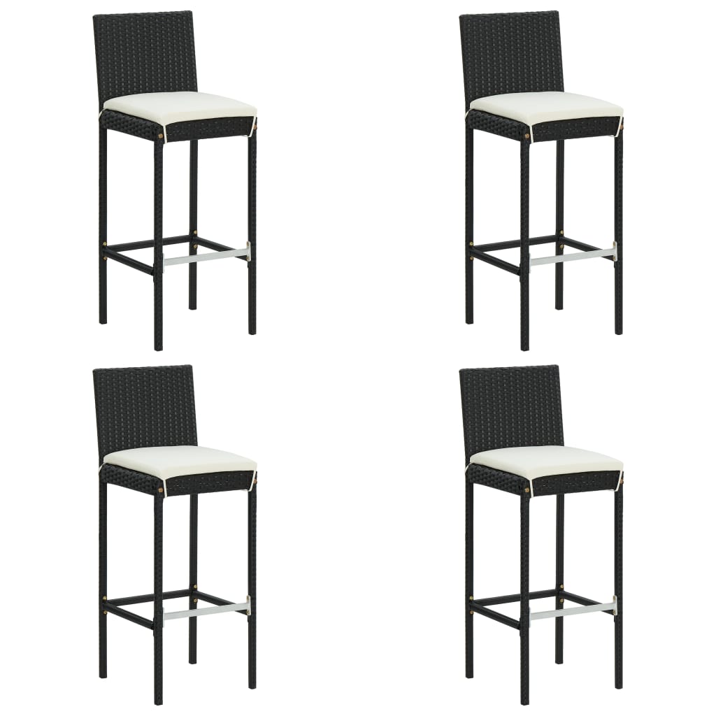 5-delige Tuinbarset met kussens zwart is nu te koop bij PeponiXL, paradijselijk wonen!