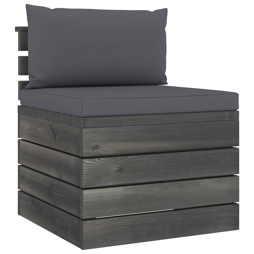 2-delige Loungeset met kussens pallet massief grenenhout is nu te koop bij PeponiXL, paradijselijk wonen!