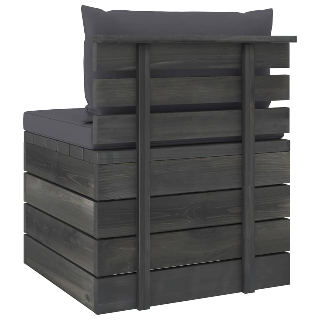 2-delige Loungeset met kussens pallet massief grenenhout is nu te koop bij PeponiXL, paradijselijk wonen!