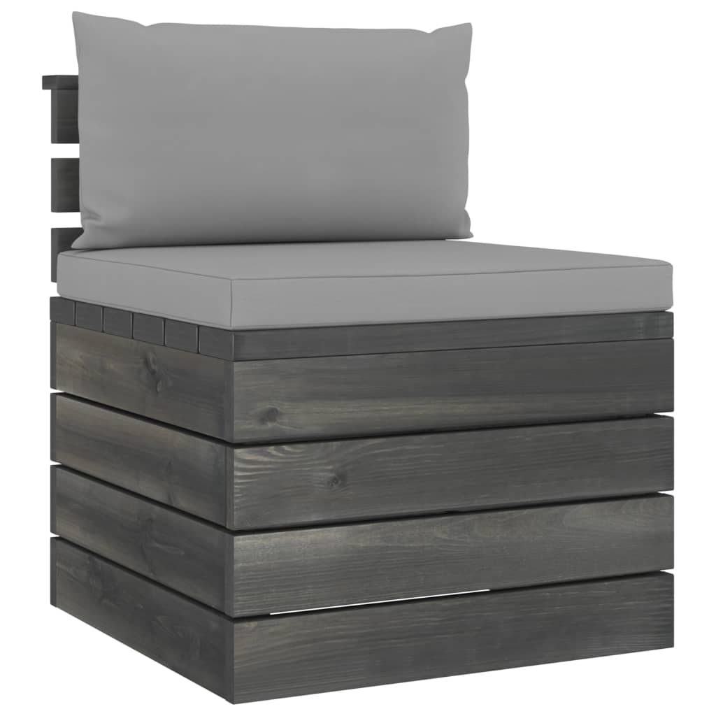 2-delige Loungeset met kussens pallet massief grenenhout is nu te koop bij PeponiXL, paradijselijk wonen!