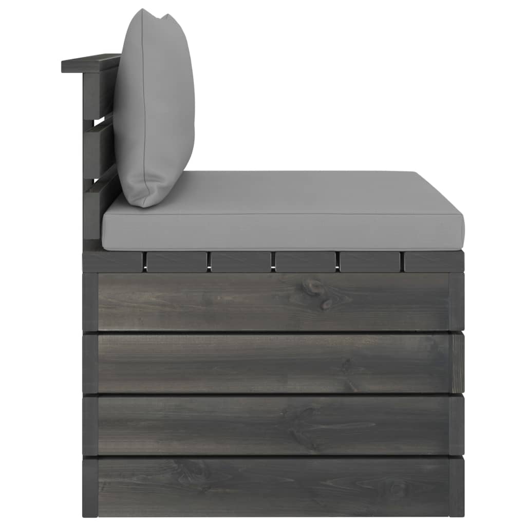 2-delige Loungeset met kussens pallet massief grenenhout is nu te koop bij PeponiXL, paradijselijk wonen!