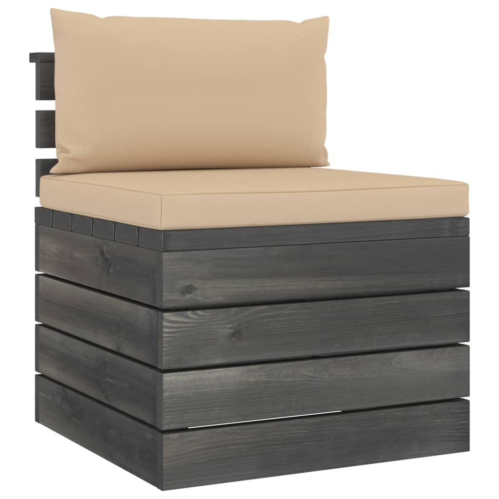 2-delige Loungeset met kussens pallet massief grenenhout is nu te koop bij PeponiXL, paradijselijk wonen!