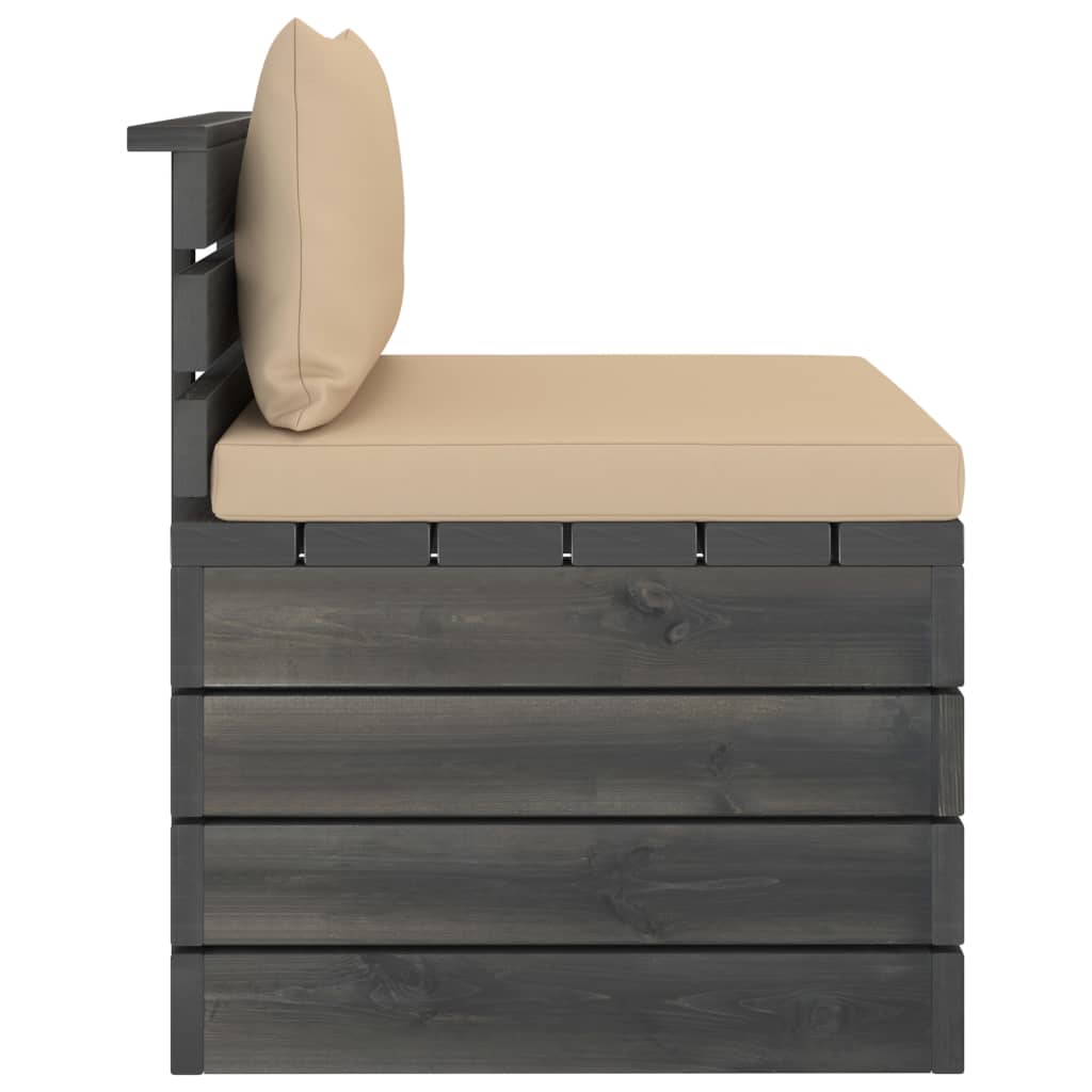 2-delige Loungeset met kussens pallet massief grenenhout is nu te koop bij PeponiXL, paradijselijk wonen!