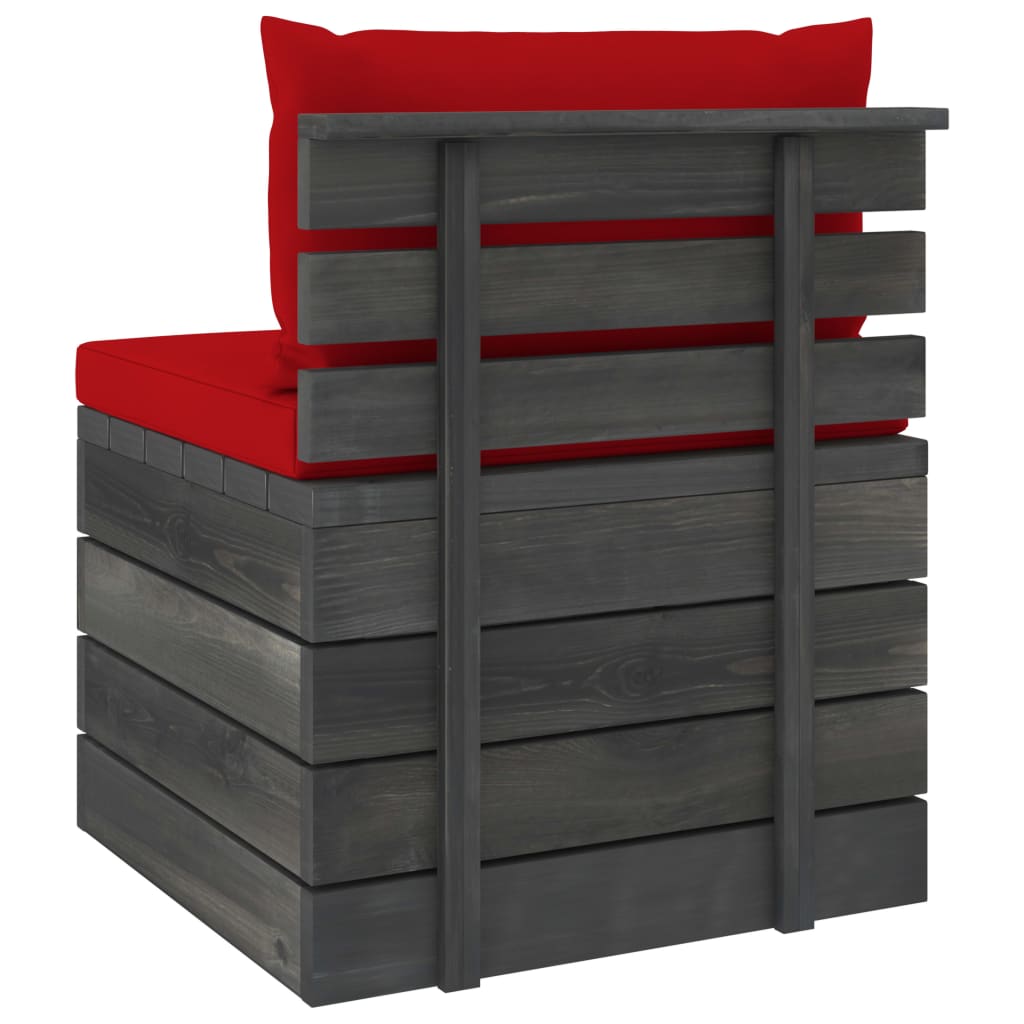 2-delige Loungeset met kussens pallet massief grenenhout is nu te koop bij PeponiXL, paradijselijk wonen!