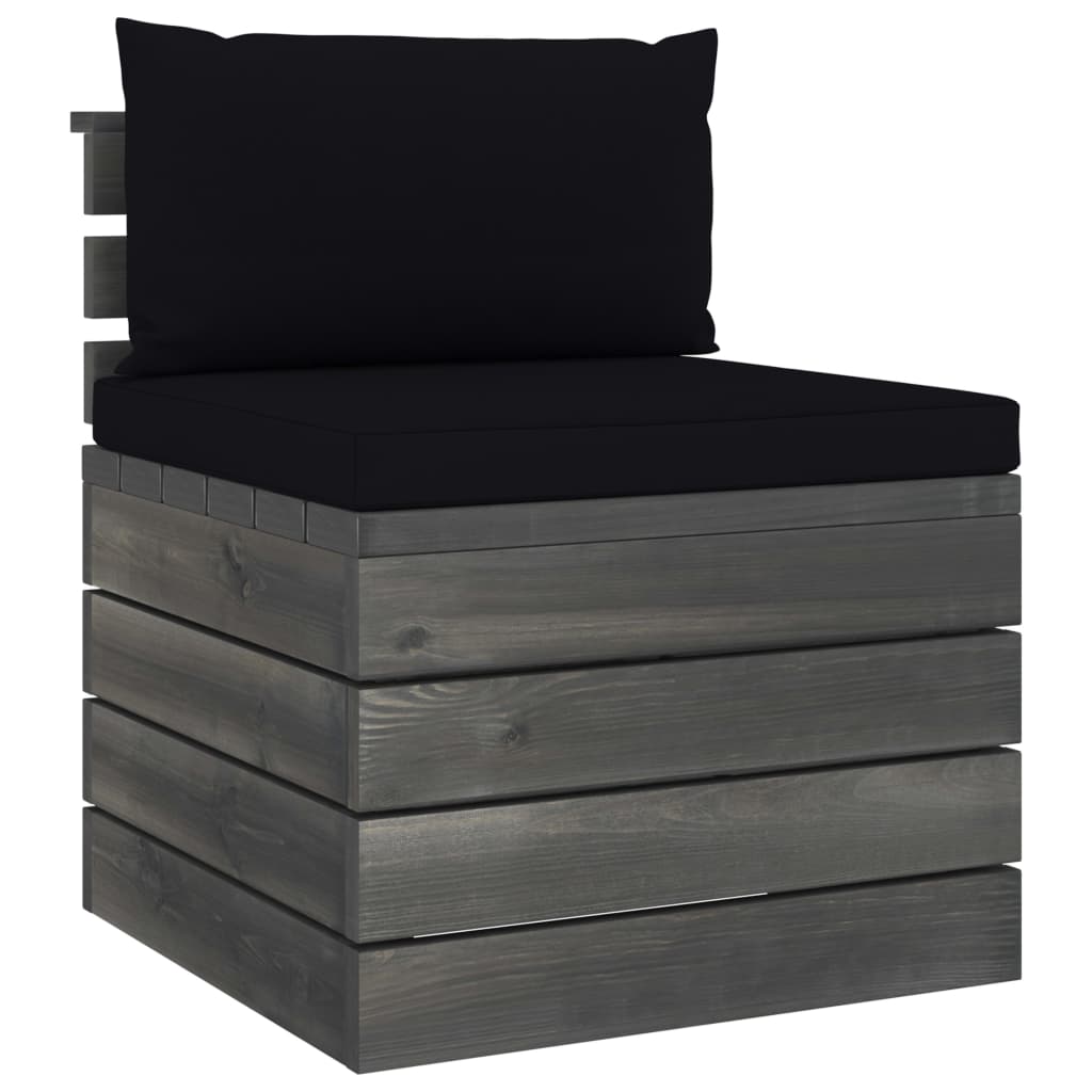 2-delige Loungeset met kussens pallet massief grenenhout is nu te koop bij PeponiXL, paradijselijk wonen!