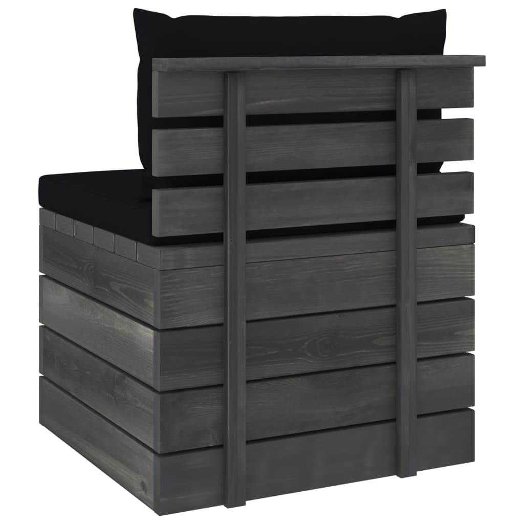 2-delige Loungeset met kussens pallet massief grenenhout is nu te koop bij PeponiXL, paradijselijk wonen!