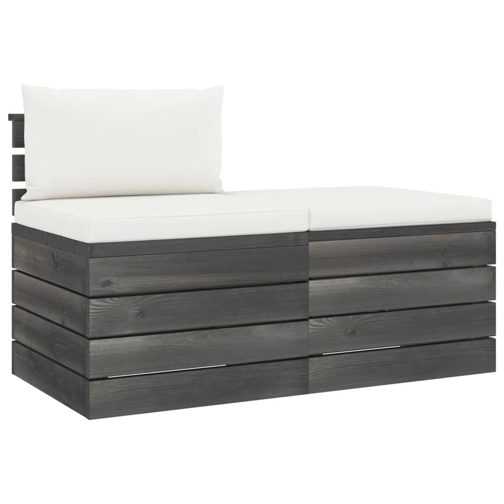 2-delige Loungeset met kussens pallet massief grenenhout is nu te koop bij PeponiXL, paradijselijk wonen!