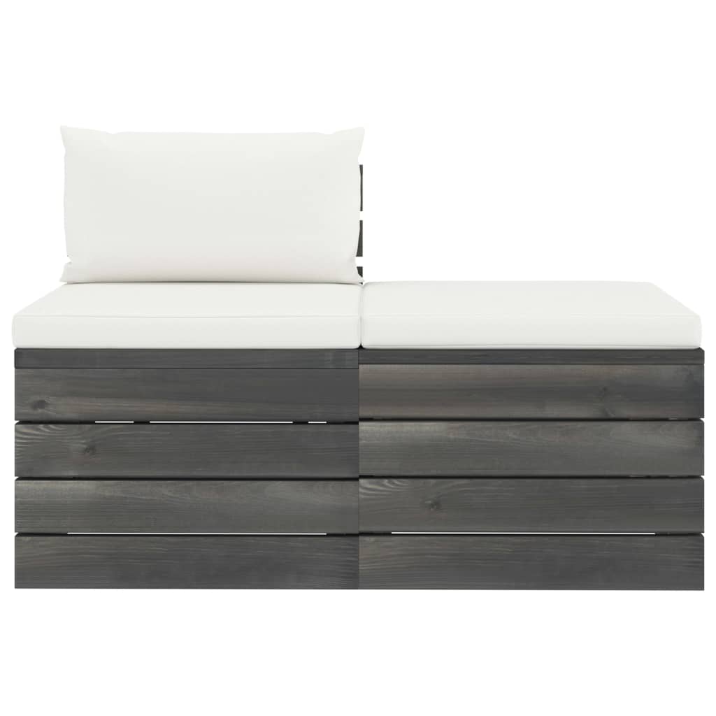 2-delige Loungeset met kussens pallet massief grenenhout is nu te koop bij PeponiXL, paradijselijk wonen!