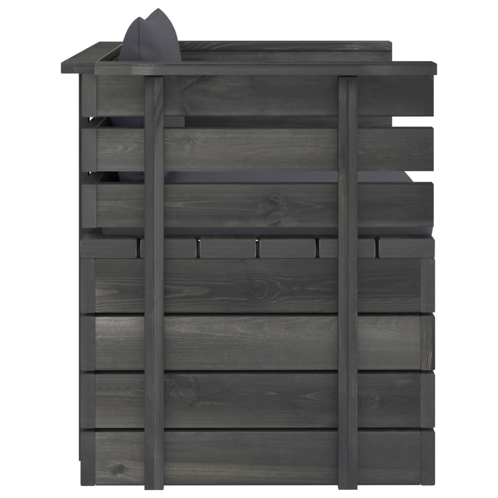 Tuinfauteuil met kussens pallet grenenhout is nu te koop bij PeponiXL, paradijselijk wonen!