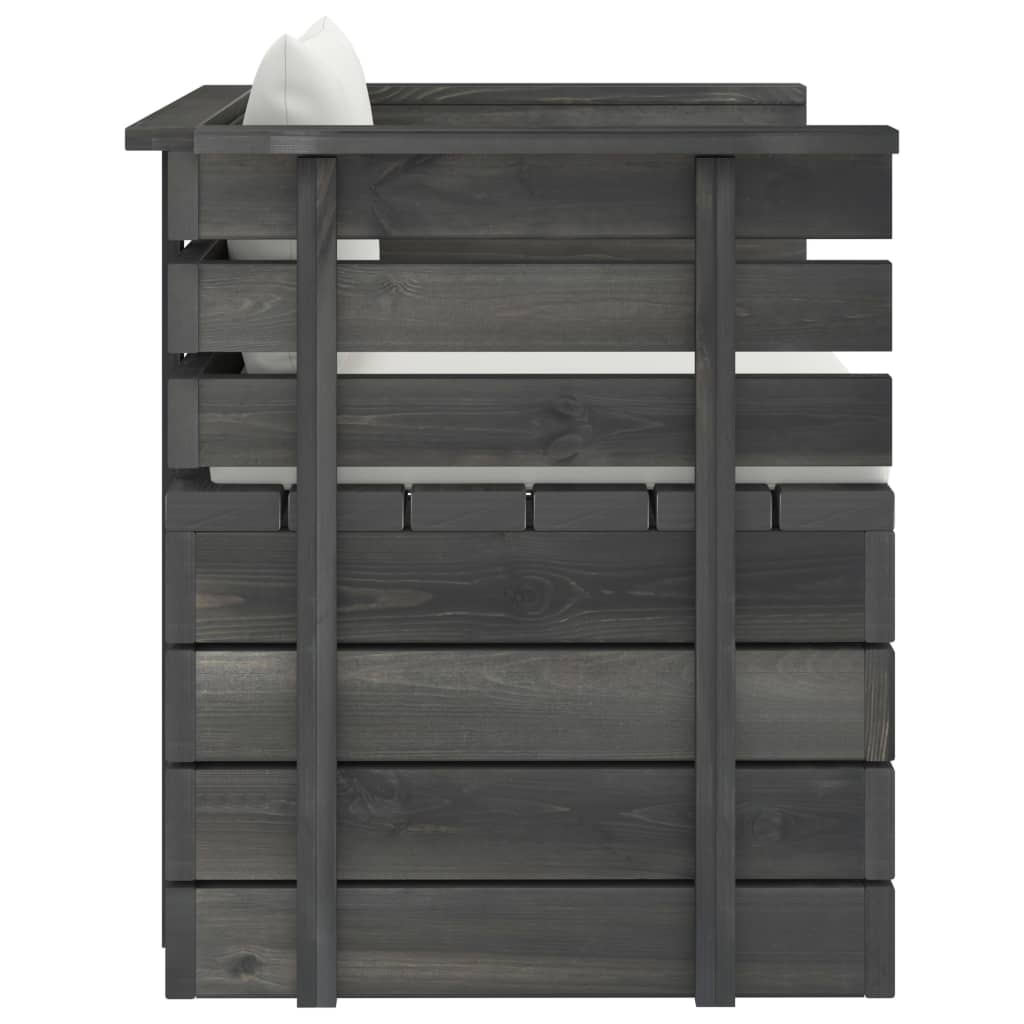 Tuinfauteuil met kussens pallet grenenhout is nu te koop bij PeponiXL, paradijselijk wonen!