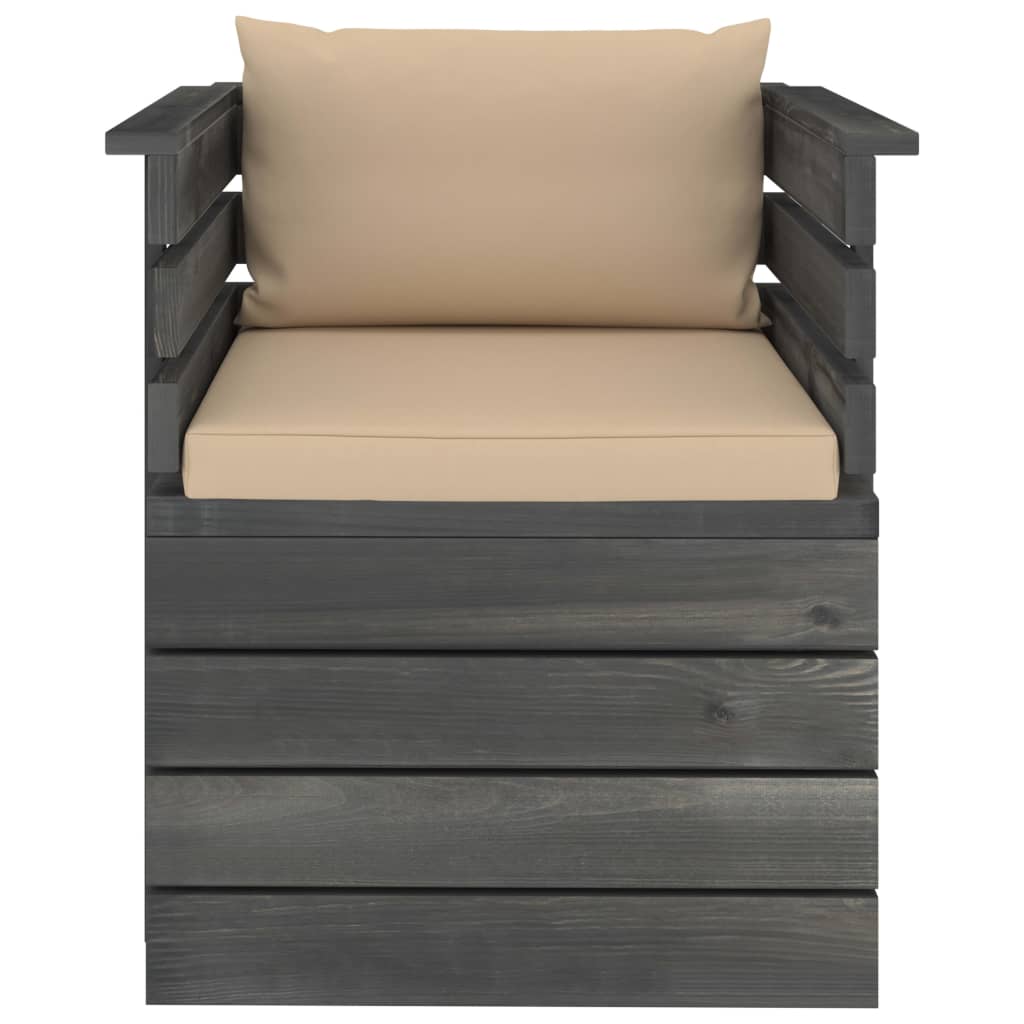 Tuinfauteuil met kussens pallet grenenhout is nu te koop bij PeponiXL, paradijselijk wonen!