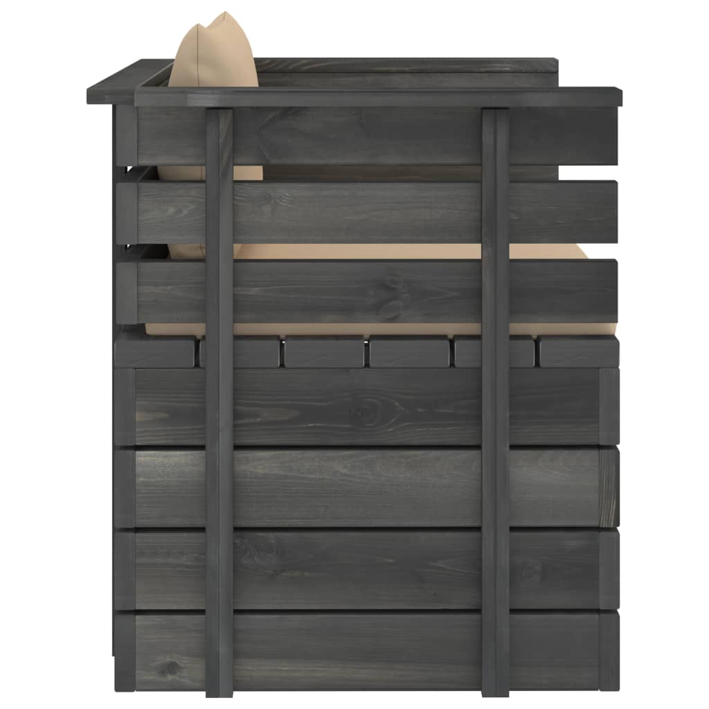 Tuinfauteuil met kussens pallet grenenhout is nu te koop bij PeponiXL, paradijselijk wonen!