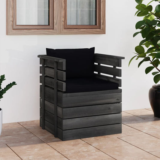 Tuinfauteuil met kussens pallet grenenhout is nu te koop bij PeponiXL, paradijselijk wonen!