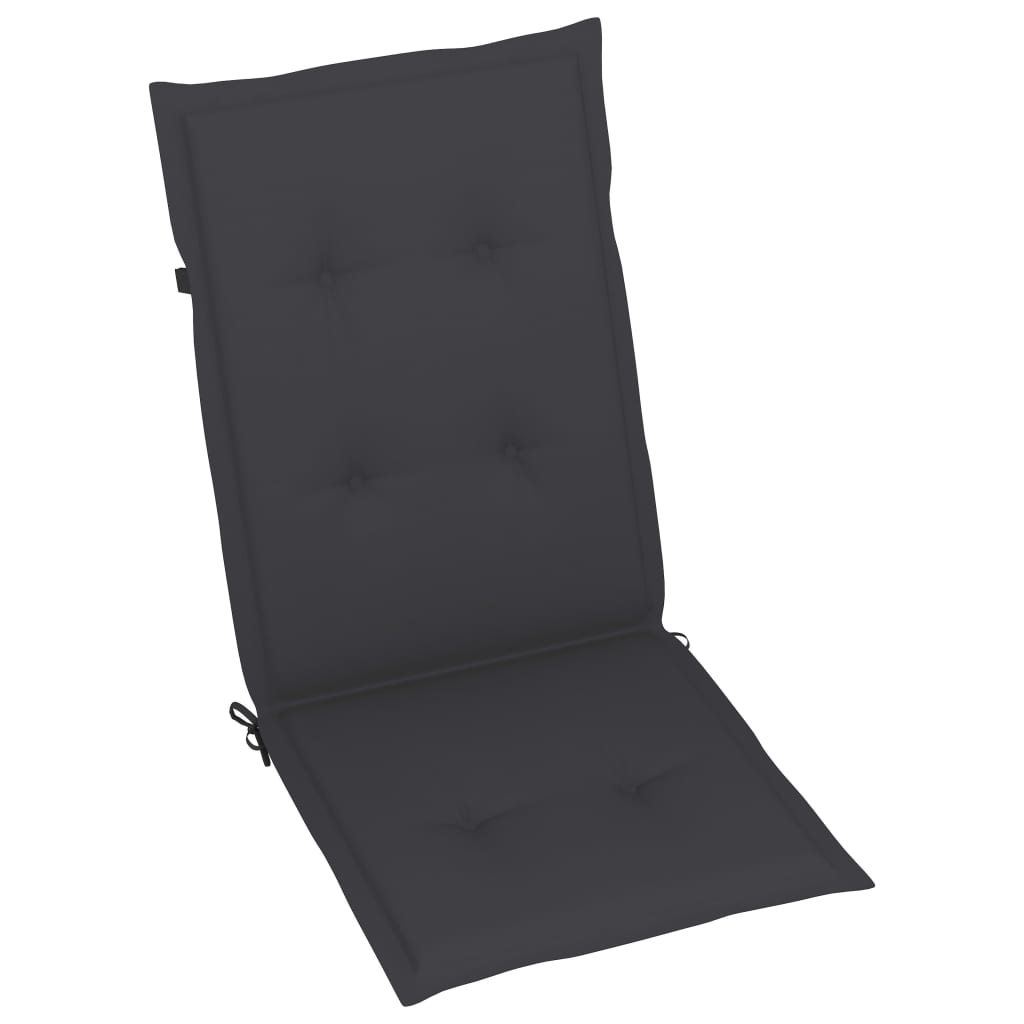 Tuinstoelen 2 st met antracietkleurige kussens massief teakhout is nu te koop bij PeponiXL, paradijselijk wonen!