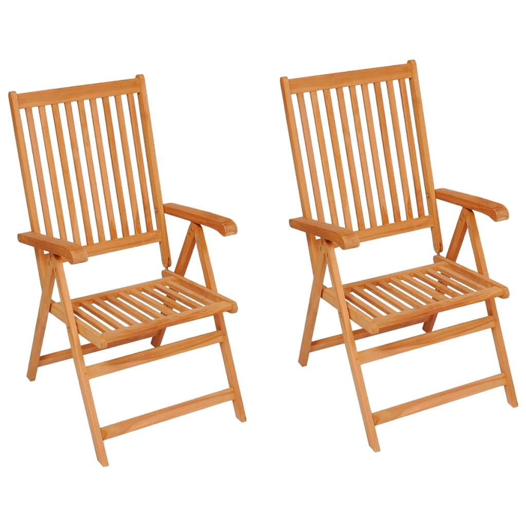 Tuinstoelen 2 st met zwarte kussens massief teakhout is nu te koop bij PeponiXL, paradijselijk wonen!