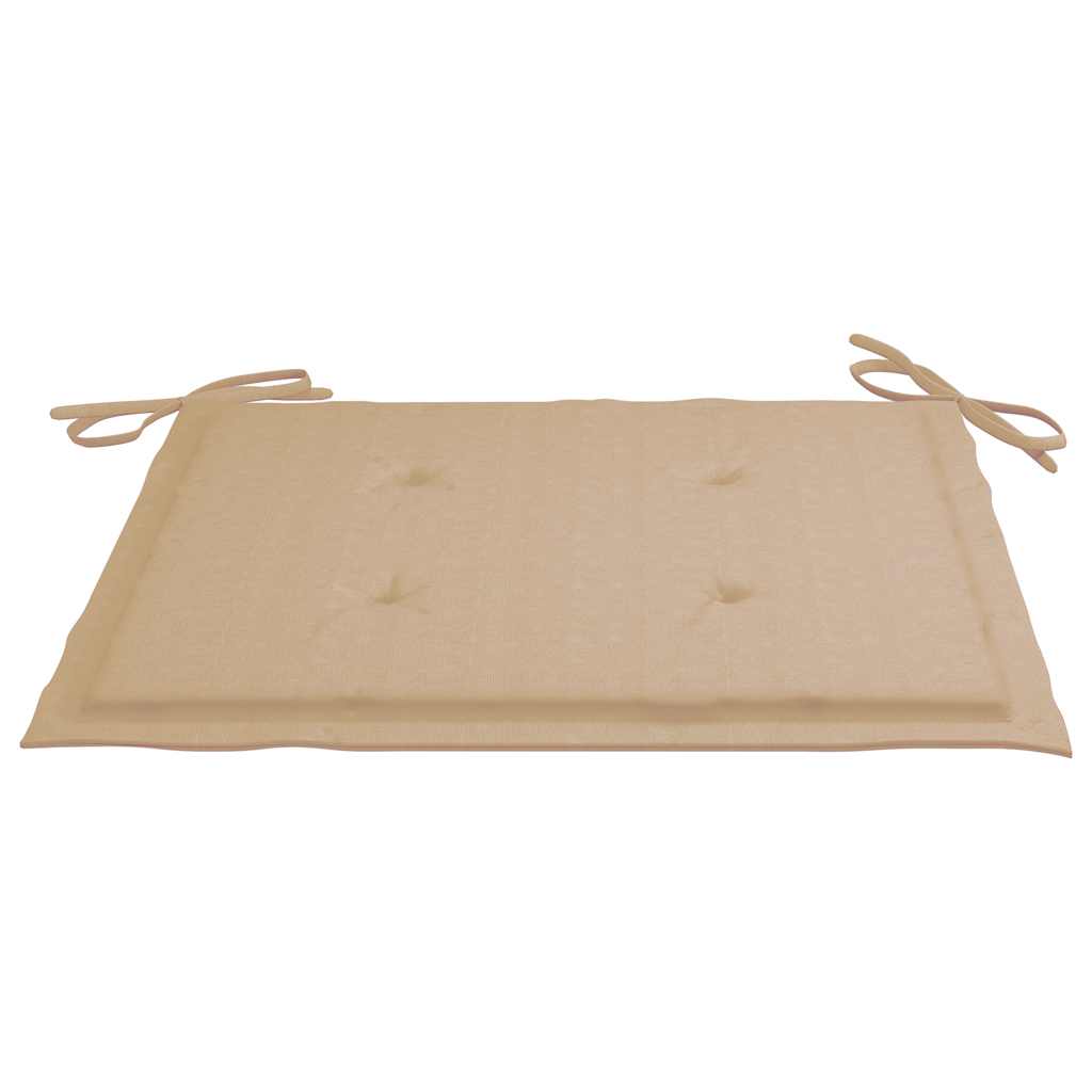 Tuinstoelen 4 st met beige kussens massief teakhout is nu te koop bij PeponiXL, paradijselijk wonen!
