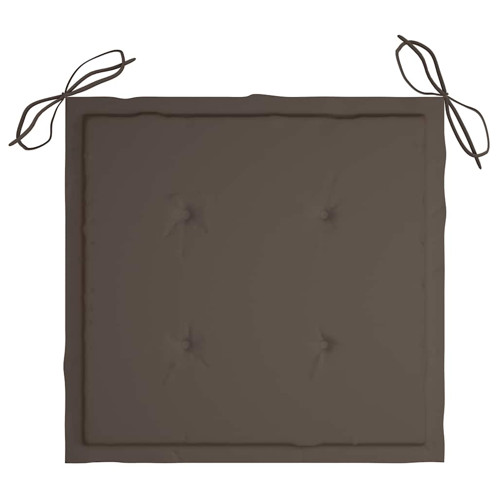 Tuinstoelen 4 st met taupe kussens massief teakhout is nu te koop bij PeponiXL, paradijselijk wonen!