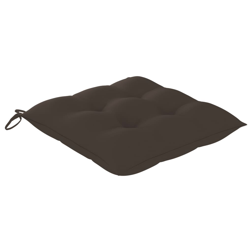 Tuinstoelen 4 st met taupe kussens massief teakhout is nu te koop bij PeponiXL, paradijselijk wonen!