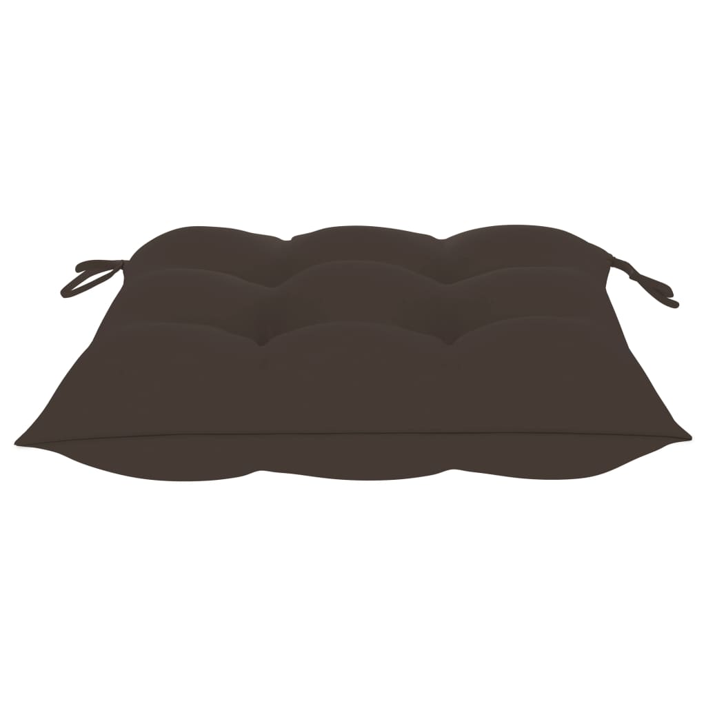 Tuinstoelen 4 st met taupe kussens massief teakhout is nu te koop bij PeponiXL, paradijselijk wonen!