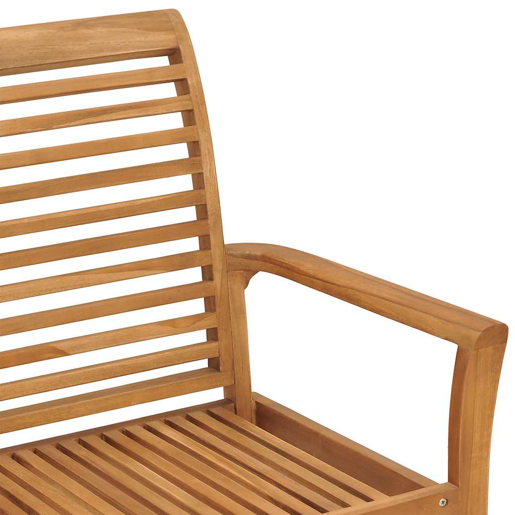 Tuinbank met crèmekleurig kussen 112 cm massief teakhout is nu te koop bij PeponiXL, paradijselijk wonen!