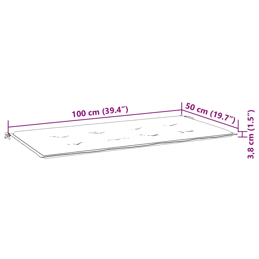 Tuinbank met crèmekleurig kussen 112 cm massief teakhout is nu te koop bij PeponiXL, paradijselijk wonen!