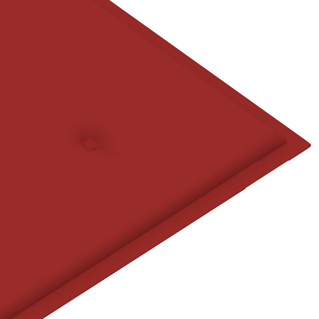 Tuinbank met rood kussen 112 cm massief teakhout is nu te koop bij PeponiXL, paradijselijk wonen!