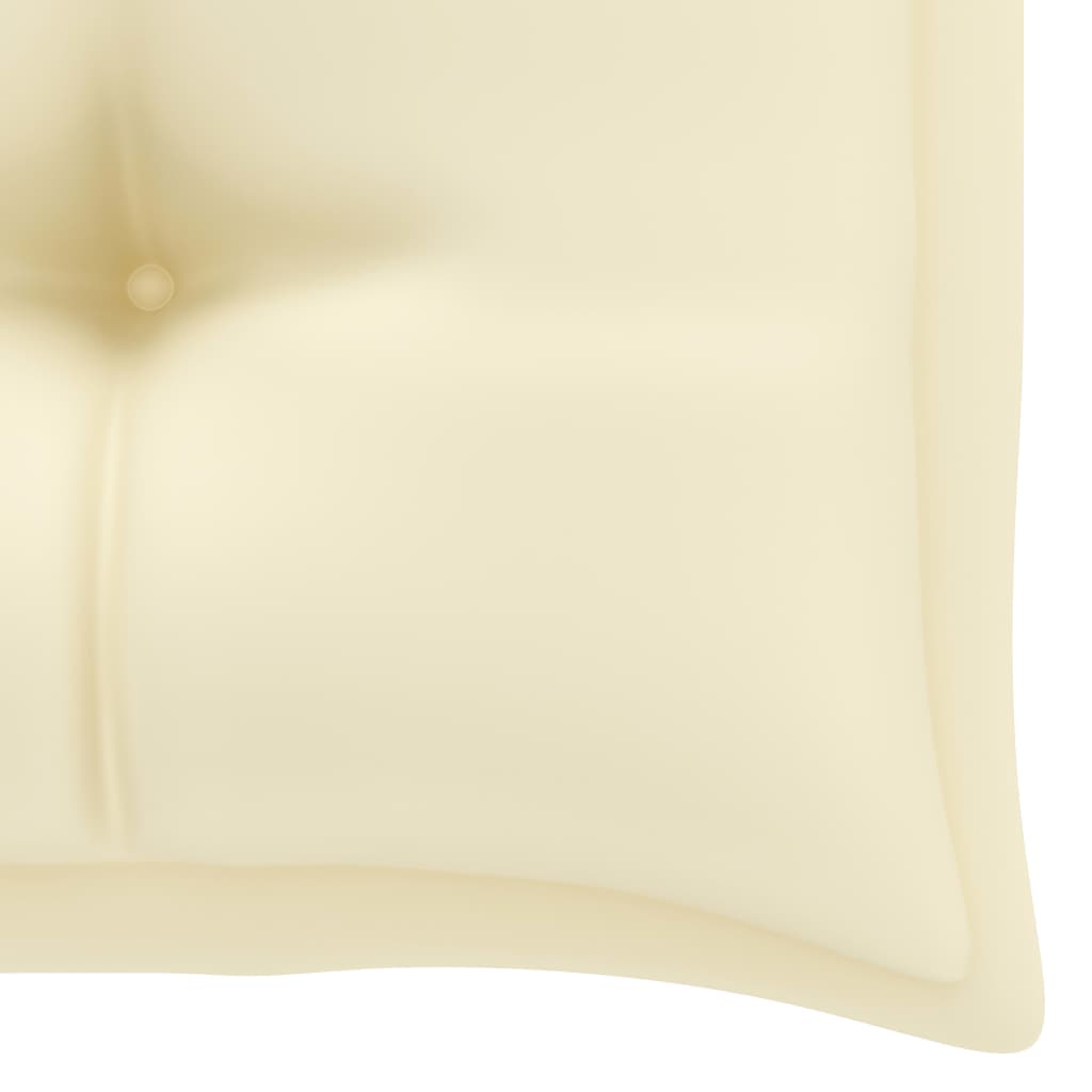 Tuinbank met crèmekleurig kussen 112 cm massief teakhout is nu te koop bij PeponiXL, paradijselijk wonen!