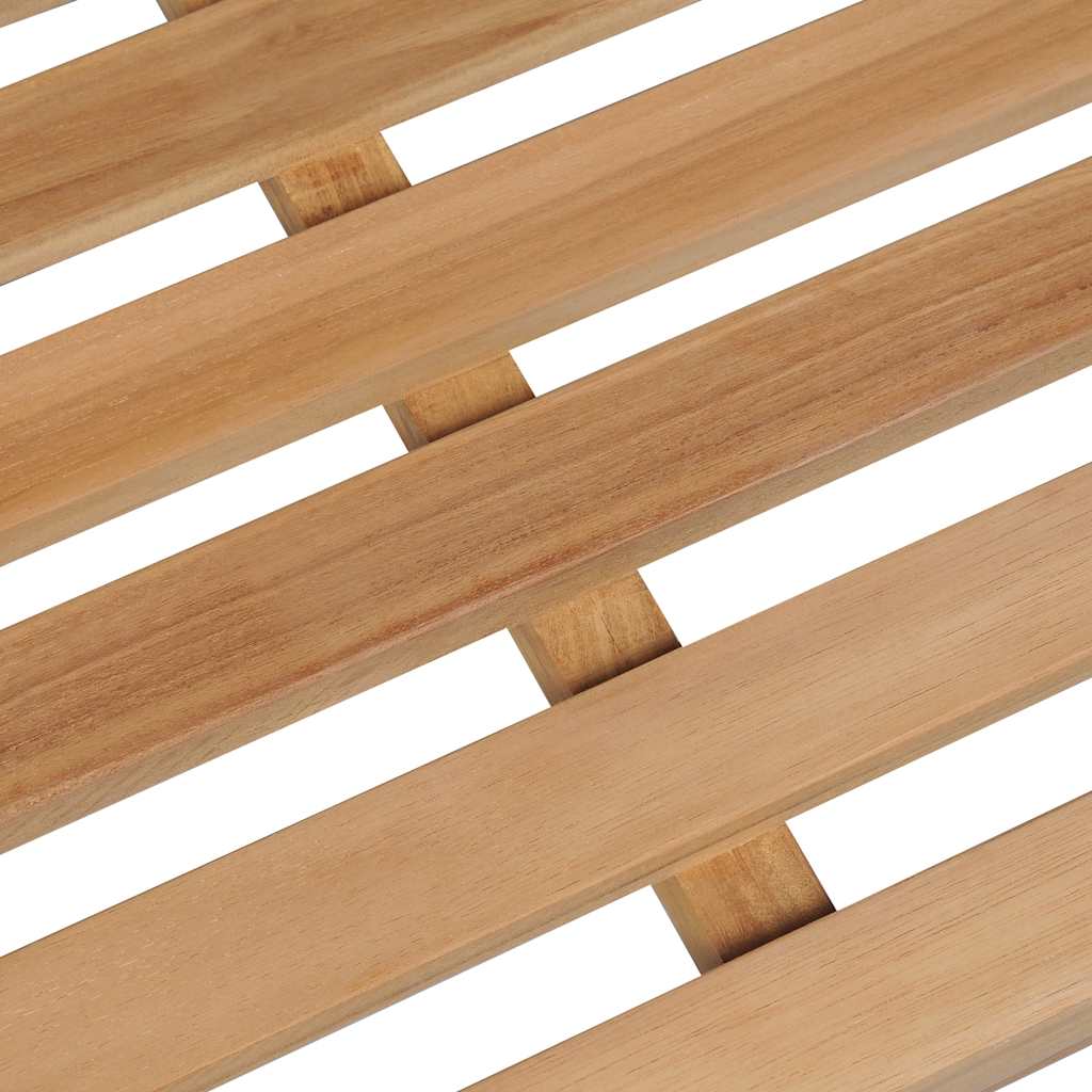 Tuinbank met rood geruit kussen 150 cm massief teakhout