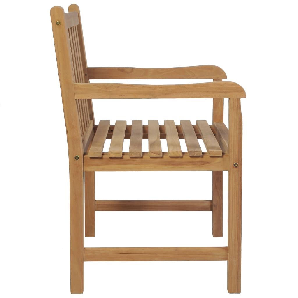 Tuinstoelen 2 st met crèmewitte kussens massief teakhout is nu te koop bij PeponiXL, paradijselijk wonen!