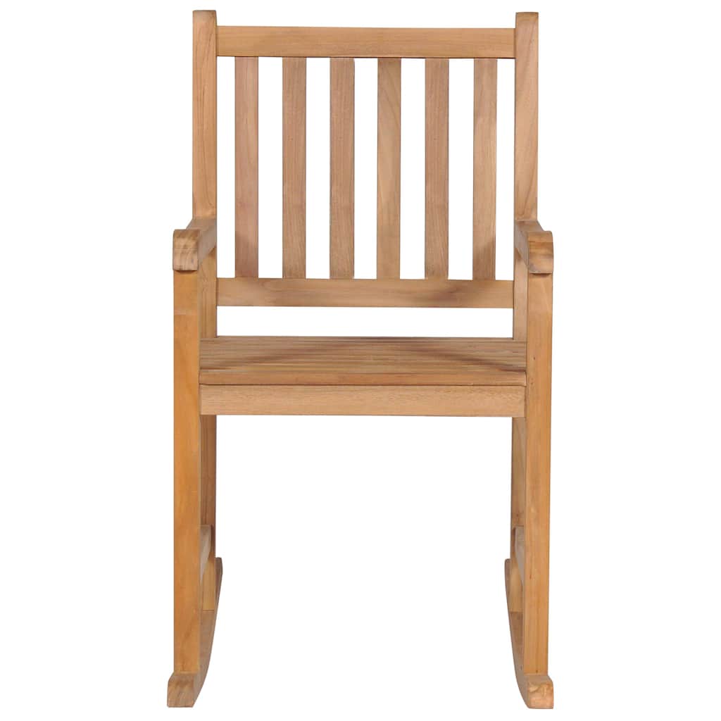 Schommelstoel met taupe kussen massief teakhout is nu te koop bij PeponiXL, paradijselijk wonen!