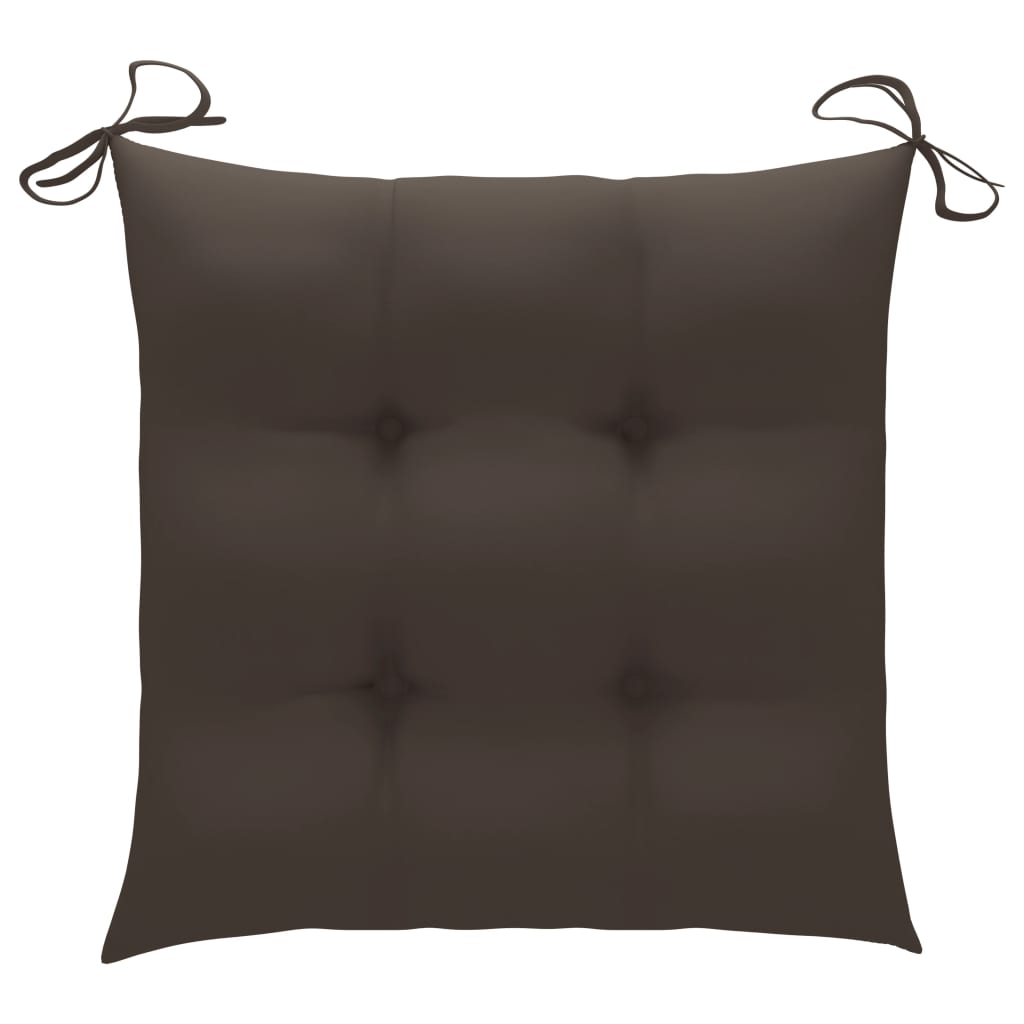 Schommelstoel met taupe kussen massief teakhout is nu te koop bij PeponiXL, paradijselijk wonen!