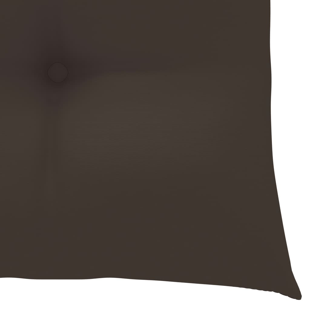 Schommelstoel met taupe kussen massief teakhout is nu te koop bij PeponiXL, paradijselijk wonen!