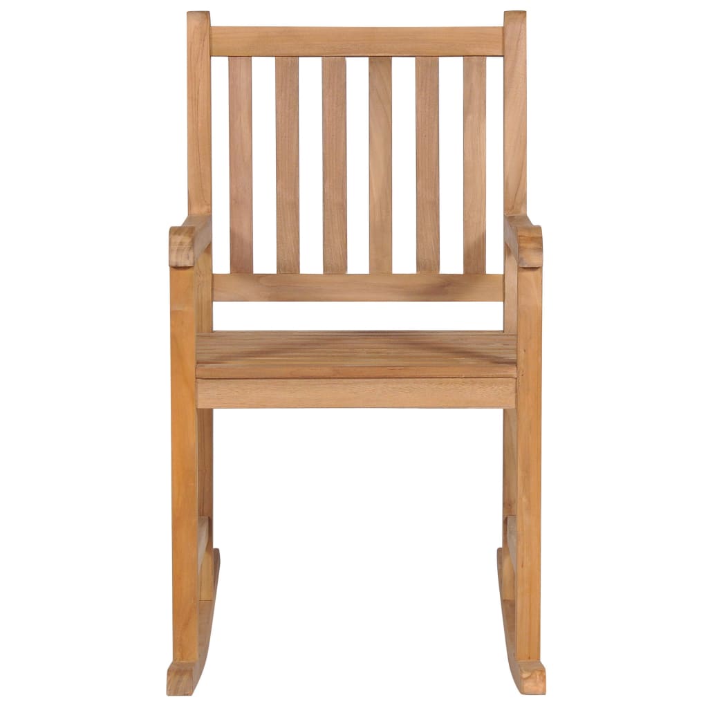 Schommelstoel met taupe kussen massief teakhout is nu te koop bij PeponiXL, paradijselijk wonen!