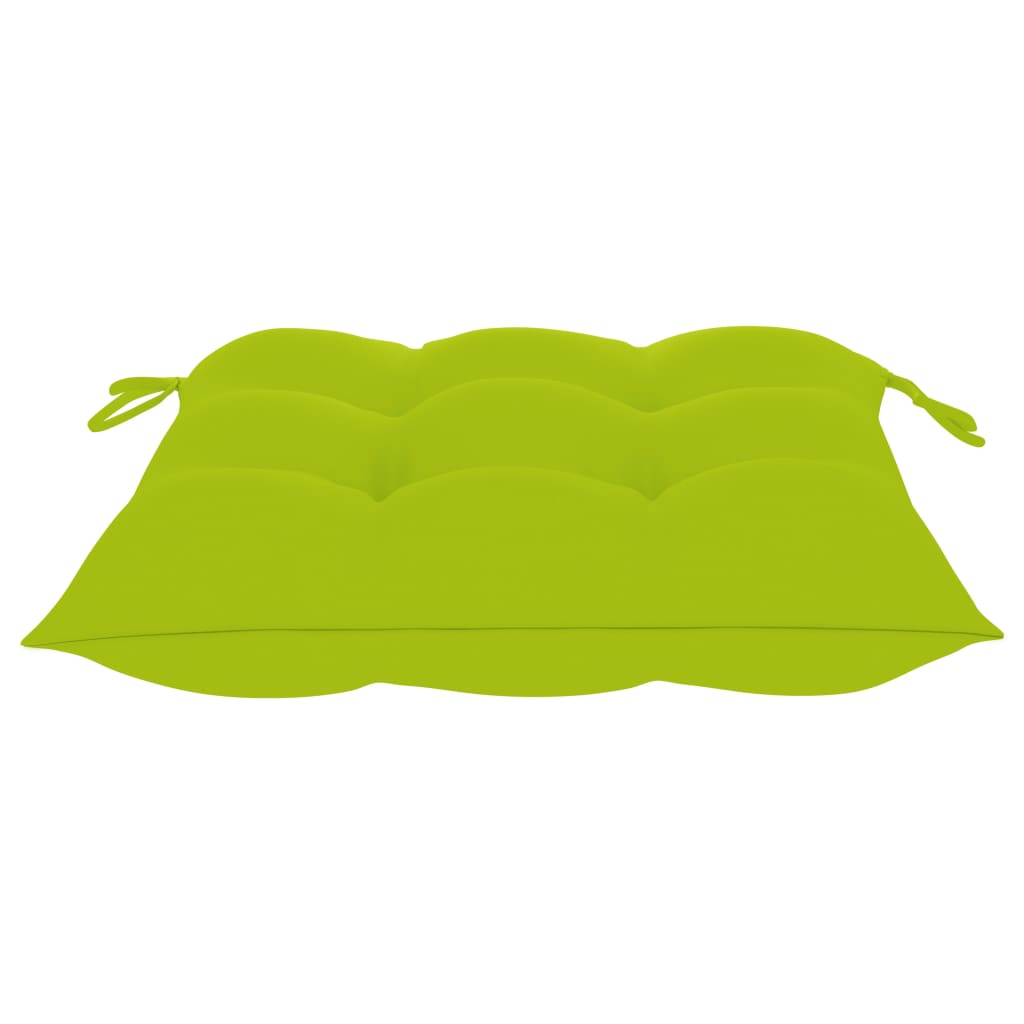 Schommelstoel met heldergroen kussen massief teakhout is nu te koop bij PeponiXL, paradijselijk wonen!