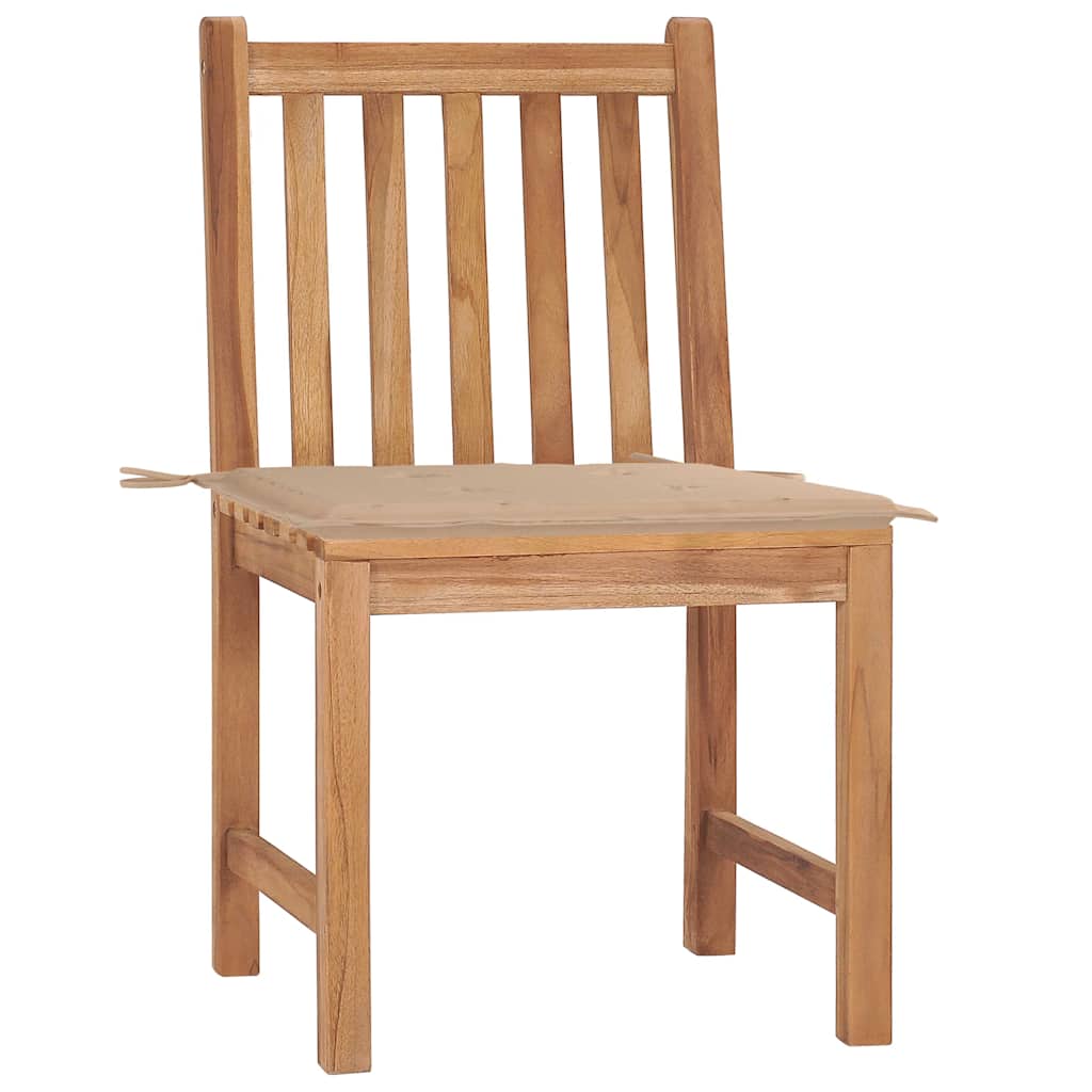Tuinstoelen 2 st met kussens massief teakhout is nu te koop bij PeponiXL, paradijselijk wonen!