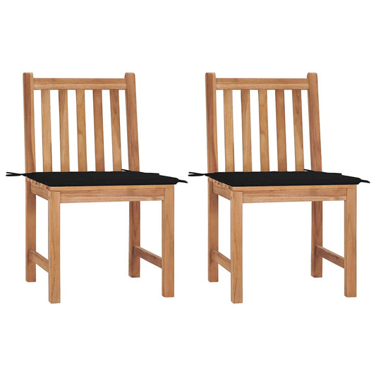 Tuinstoelen 2 st met kussens massief teakhout is nu te koop bij PeponiXL, paradijselijk wonen!