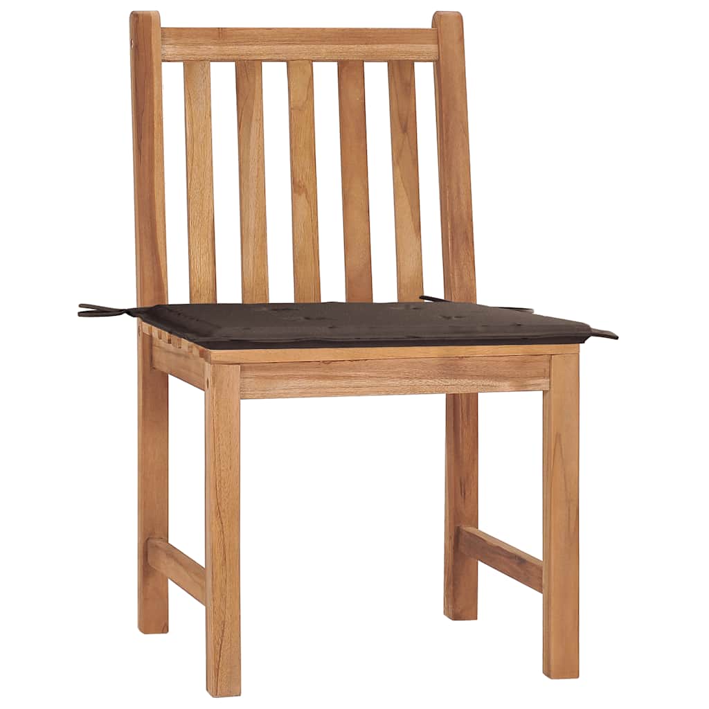 Tuinstoelen 2 st met kussens massief teakhout is nu te koop bij PeponiXL, paradijselijk wonen!