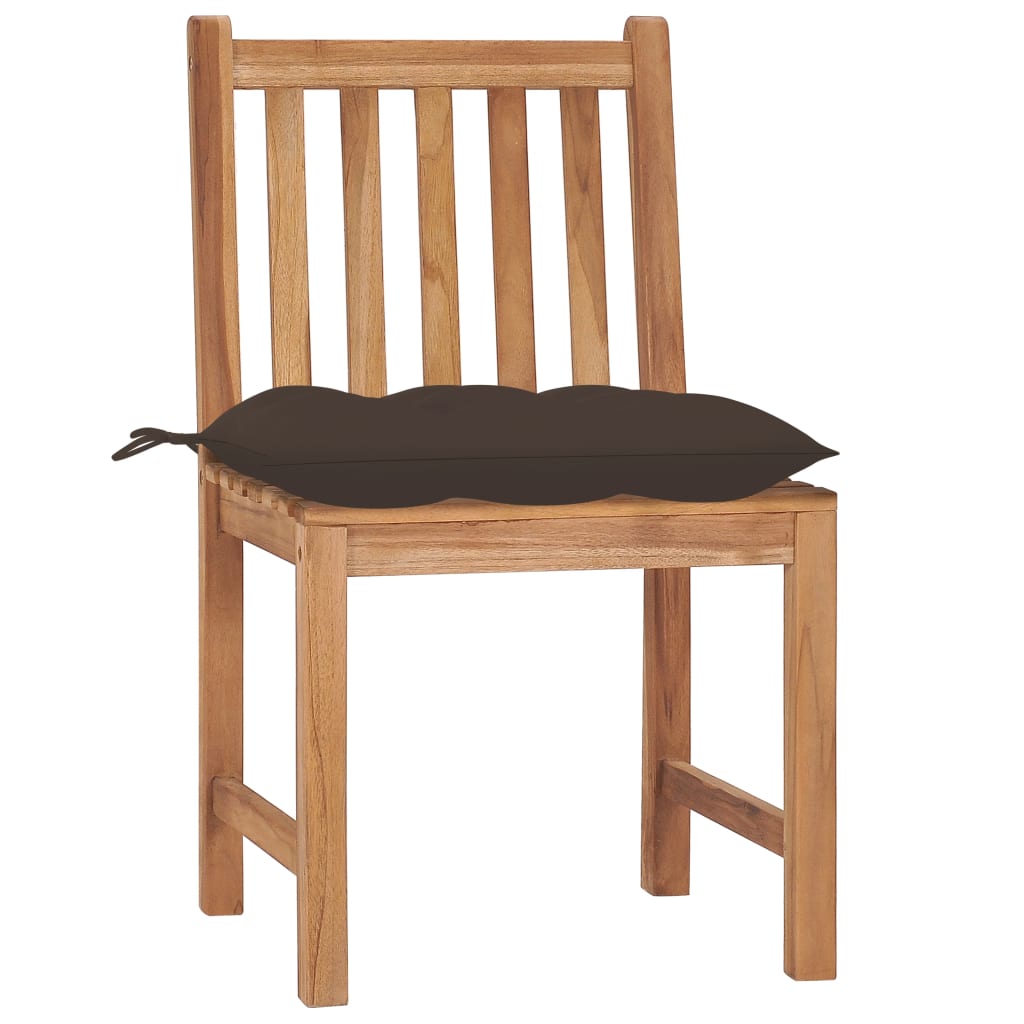 Tuinstoelen 2 st met kussens massief teakhout is nu te koop bij PeponiXL, paradijselijk wonen!