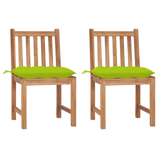 Tuinstoelen 2 st met kussens massief teakhout is nu te koop bij PeponiXL, paradijselijk wonen!