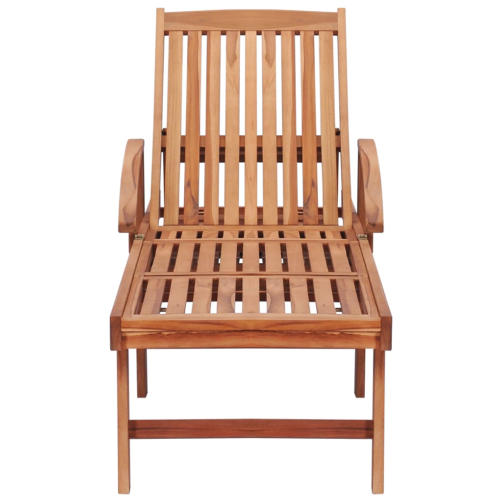 Ligbed met wijnrood kussen massief teakhout is nu te koop bij PeponiXL, paradijselijk wonen!