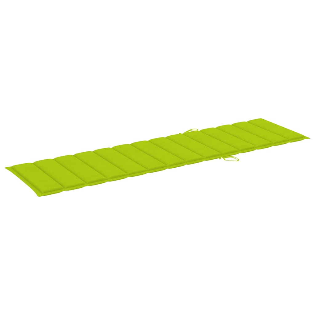 Ligbed met heldergroen kussen massief teakhout is nu te koop bij PeponiXL, paradijselijk wonen!