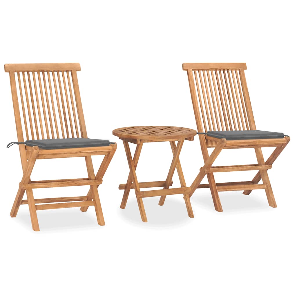 3-delige Tuinset inklapbaar met kussen massief teakhout is nu te koop bij PeponiXL, paradijselijk wonen!