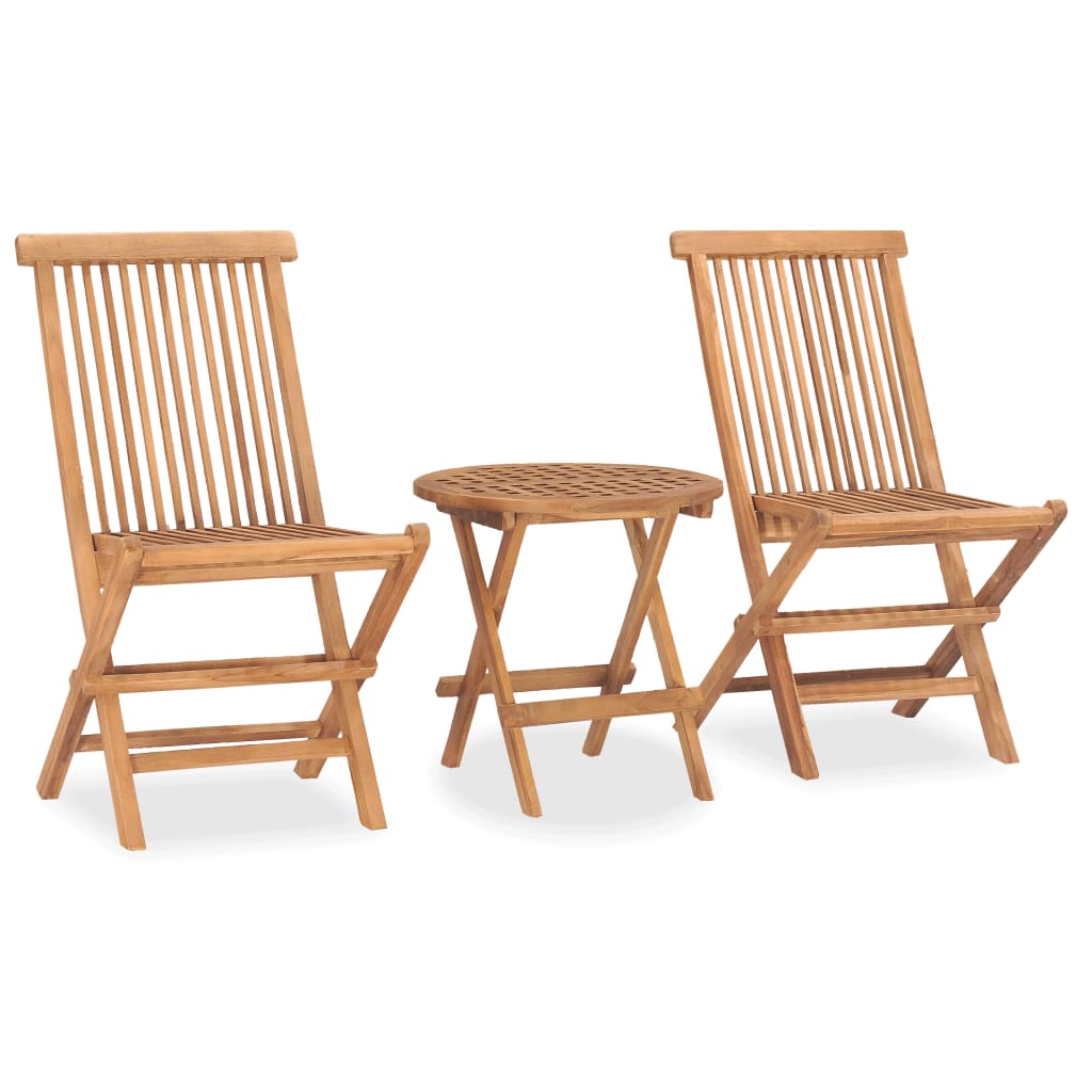 3-delige Tuinset inklapbaar met kussen massief teakhout is nu te koop bij PeponiXL, paradijselijk wonen!