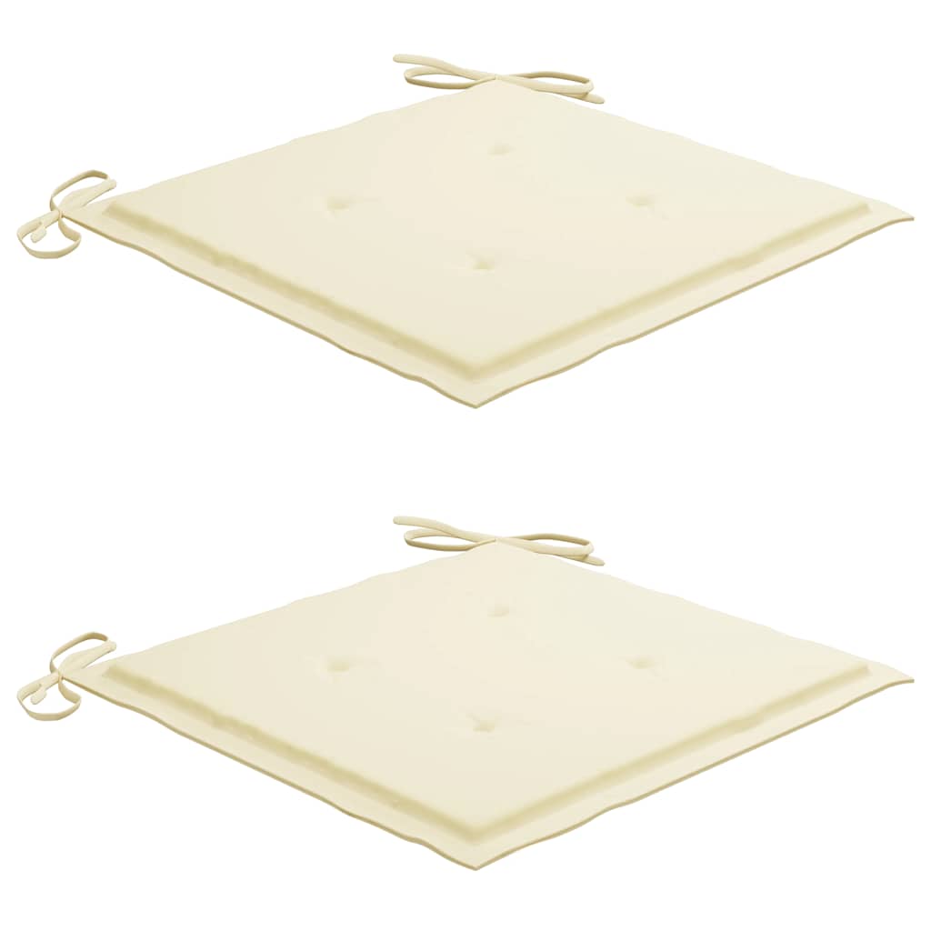 3-delige Bistroset met crèmekleurige kussens massief teakhout is nu te koop bij PeponiXL, paradijselijk wonen!