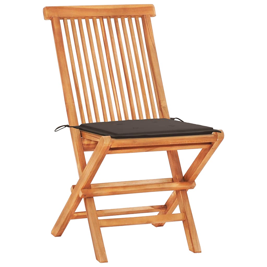 3-delige Bistroset met taupe kussens massief teakhout is nu te koop bij PeponiXL, paradijselijk wonen!