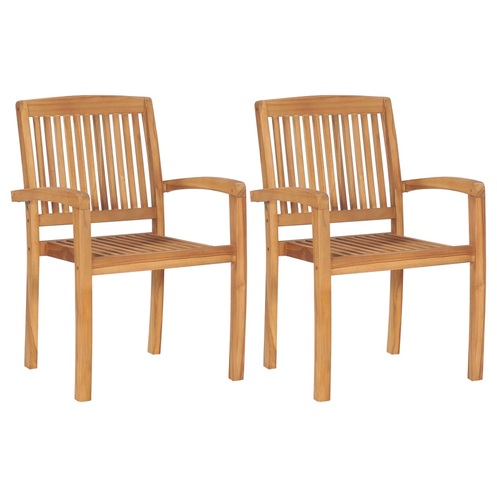 Tuinstoelen 2 st met groene kussens massief teakhout is nu te koop bij PeponiXL, paradijselijk wonen!